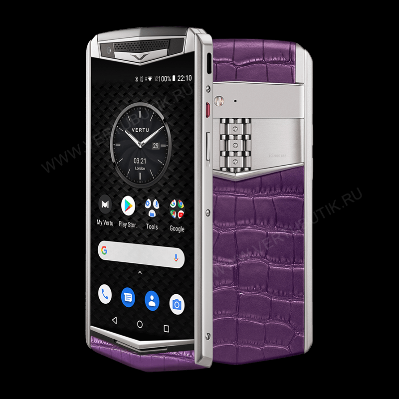 Vertu Aster P в&nbsp;пурпурной коже аллигатора