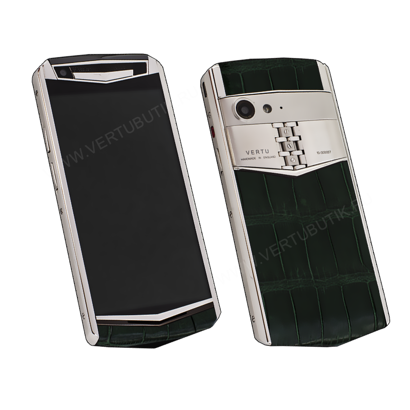 	 Темно-зеленая кожа в отделке телефонов Vertu