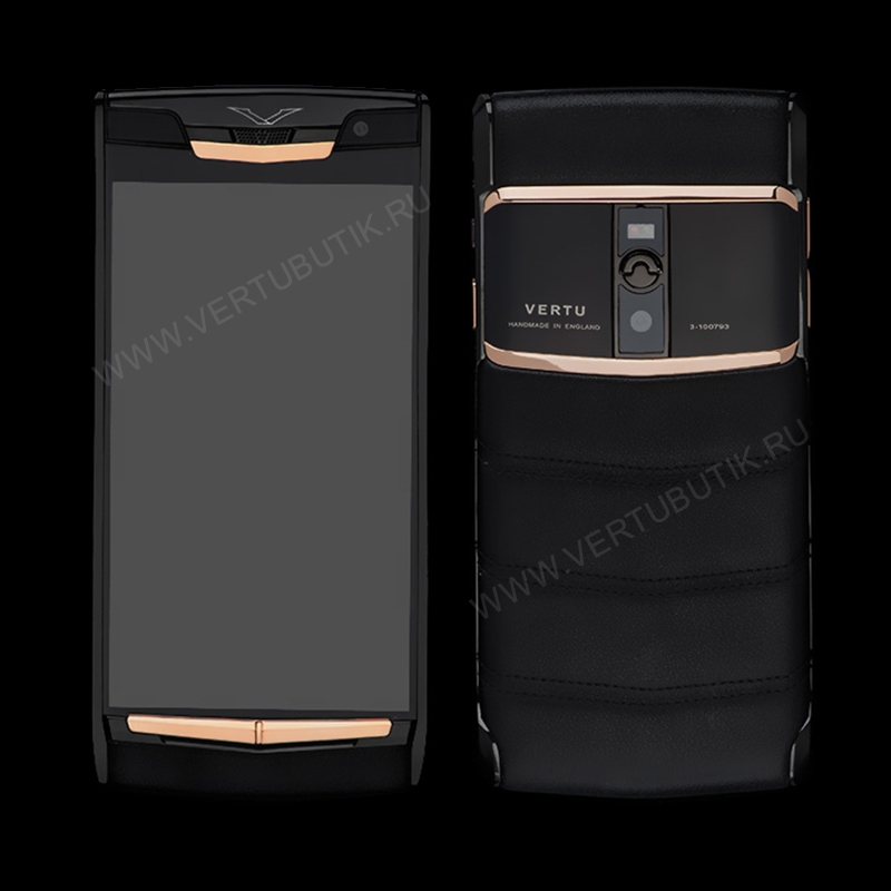 Телефоны Vertu в&nbsp;черном и&nbsp;золотом цветах