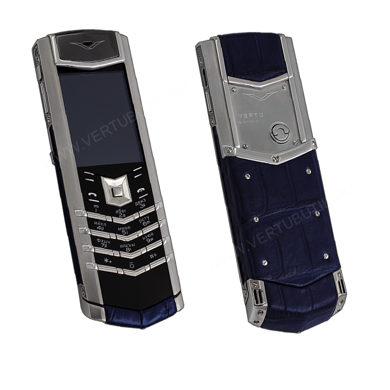 Vertu в&nbsp;синей коже крокодил