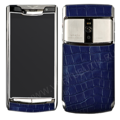 Vertu в&nbsp;синей коже крокодил