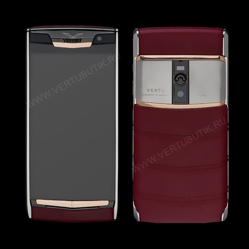 Смартфон Vertu в бордовом цвете
