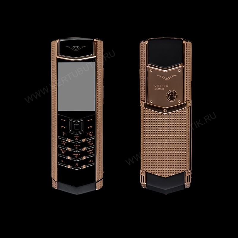 VERTU SIGNATURE S DESIGN CLOUS DE PARIS GOLD BLACK EXCLUSIVE